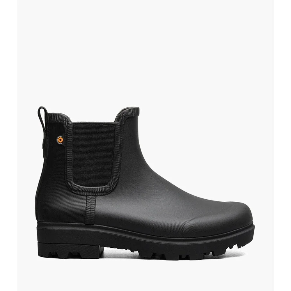 Bogs Holly Chelsea Women's Rain Boots, Black, W 10 Waterproof New In Box